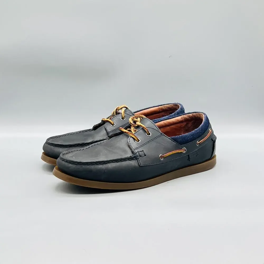 Polo Ralph Lauren Shoes Mens 10 Blue Leather Dayne Boat Moc Toe Casual Comfort